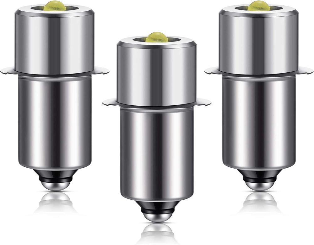 Honoson 3 Pieces LED Bulb 3W DC 4-12V Flashlight Bulbs Replacement Torch Flashlight Conversion Replacement Kit